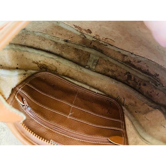 Vtg DOONEY and BOURKE AWL burn orange ergo shoulder bag HandBag - Picture 9 of 10